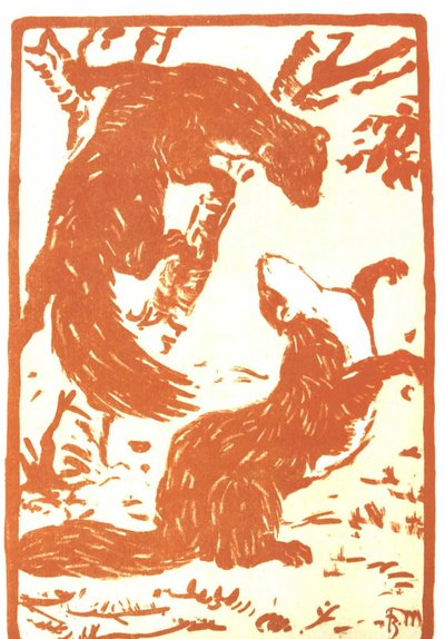 Playing Weasels by Franz Marc